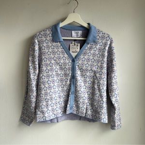 Zara collared button down sweater NWT